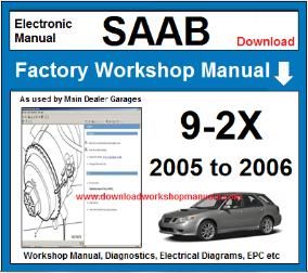 Saab 9-2X workshop service repair manual download
